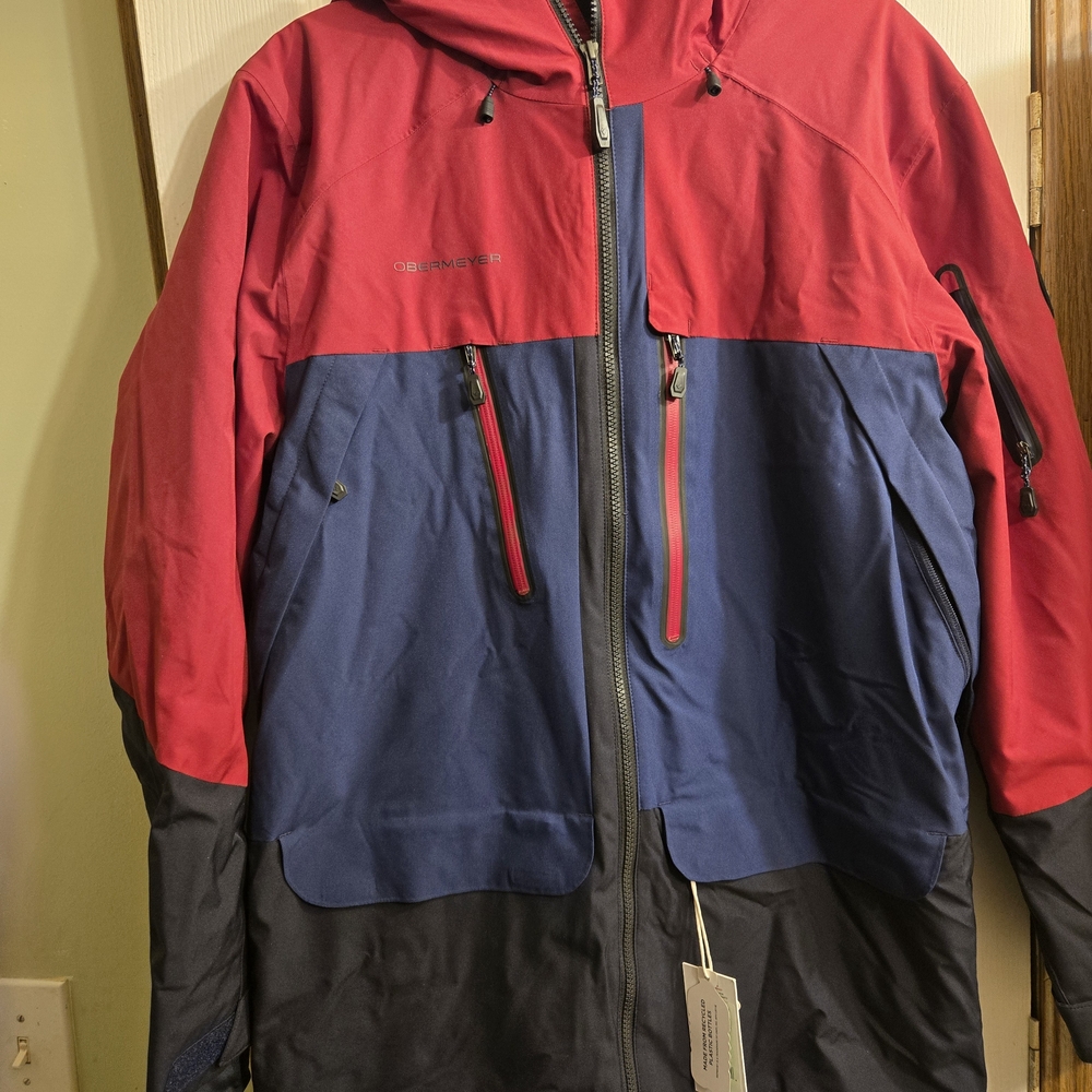 Obermeyer Men's Red and Blue Jacket